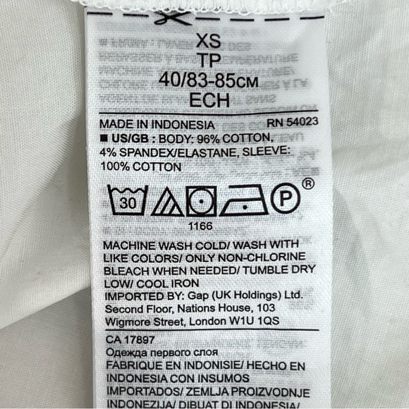 BANANA REPUBLIC Blouse White Eyelet Lace Bell Sleeves size XS - Picture 8 of 10